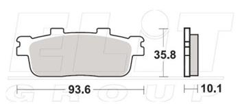 SBS 201HF Brzdové desticky SBS MOTO