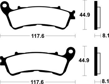 SBS 828HS Brzdové desticky SBS MOTO
