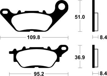 SBS 858HF Brzdové desticky SBS MOTO
