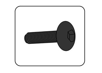 Screws ANODIZED čierna M6 x 25mm (6pcs)