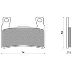 Sintered brake pads 52 BRENTA FT4121 - 7,1mm thick  