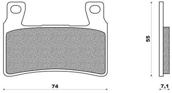 Sintered brake pads 52 BRENTA FT4121 - 7,1mm thick