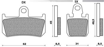 Sintered brake pads V BRENTA FT4118 - 4pcs
