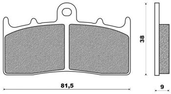 Sintered brake pads V BRENTA FT4124
