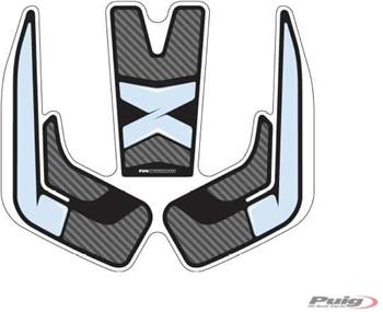 Tank pad SPECIFIC carbon look with side part