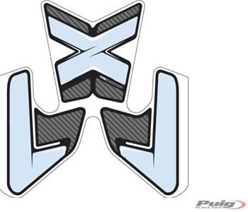 Tank pad SPECIFIC carbon look with side part