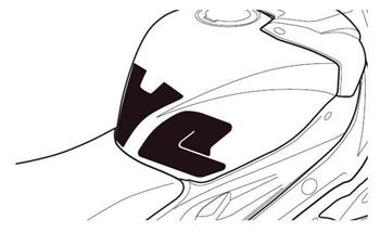 Tank pad SPECIFIC carbon look with side part