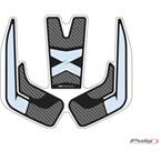 Tank pad SPECIFIC carbon look with side part