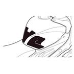 Tank pad SPECIFIC carbon look with side part