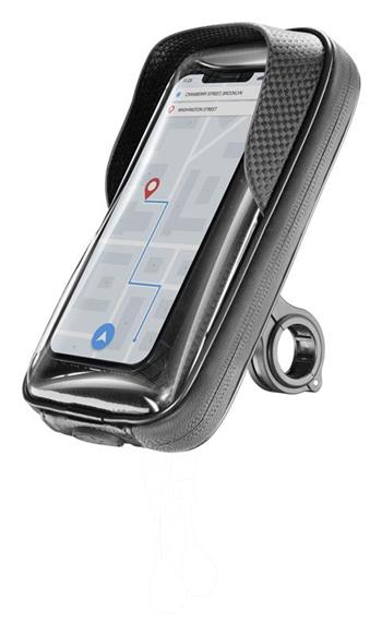 Univerzální držiak mobilného telefónu CellularLine Rider Shield na riadidlá pre motorku aj bicykel, vodeodolný, do vel.