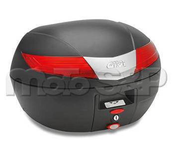 V 40N kufr GIVI cerný s cervenými odrazkami (Monokey), objem 40 ltr.