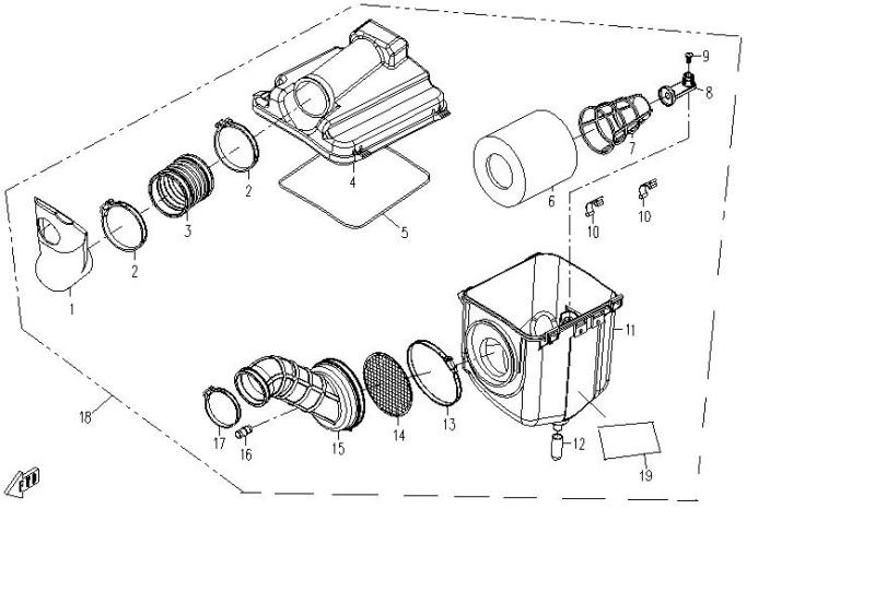 Vzduchový filter (detail)