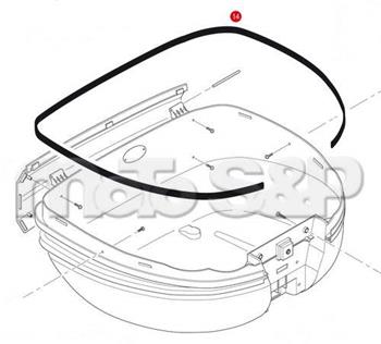 Z 1908R těsnění víka kufru GIVI E 55 Maxia, pryžové - pozice 14