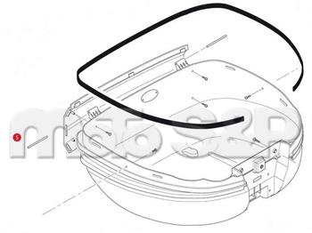 Z 590R ocelový čep (osička) do pantu kufru GIVI, délka 64 mm, 2 ks
