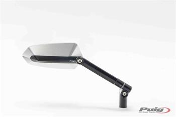 Zpätné zrkadlo F1 čierny/eloxovaný hliník right (including adapter)