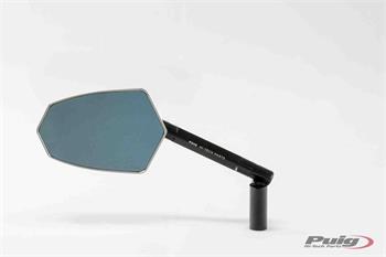 Zpätné zrkadlo GT čierny/eloxovaný hliník ľavý